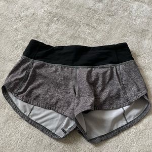 Lululemon Speed Up Shorts (length: short) Grey SIZE 2